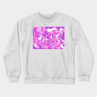 Abstract Marble Swirl Texture - Pink - Purple Tones Inspired Organic Flow Crewneck Sweatshirt